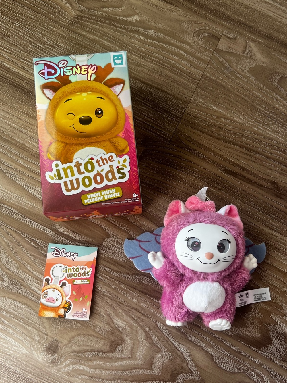 Marie Into the Woods Bag Charm Vinyl Plush Just Play Blind box opened Disney